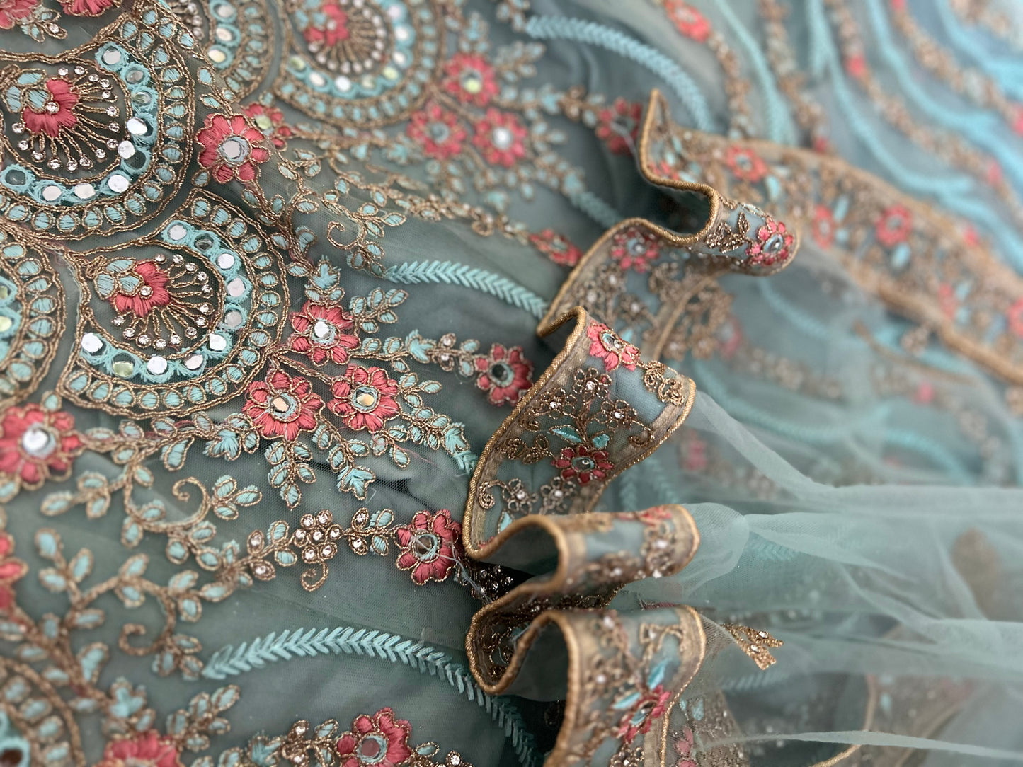 The Sky Blue Lehenga